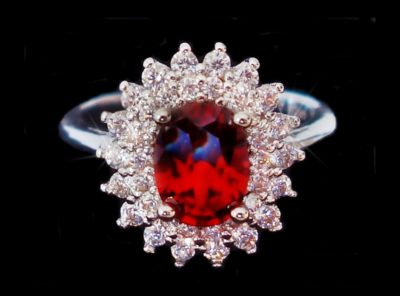 Classic Oval Ruby Cluster