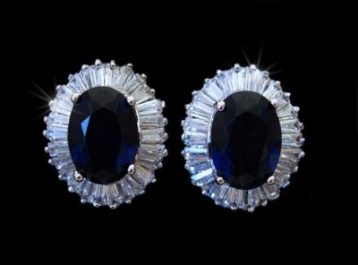 Sapphire Blaze Earrings
