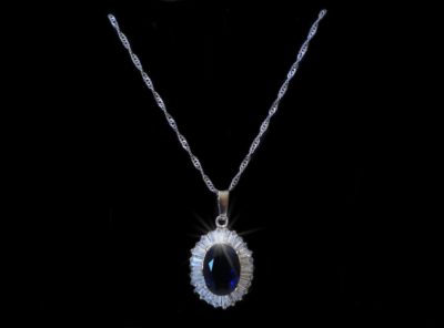 Sapphire Blaze Necklace