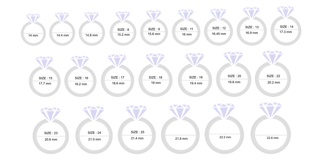 Size Charts How To Measure The Correct Size Of Jewellery You Need 